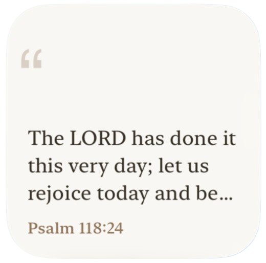Small widget showing verse reference